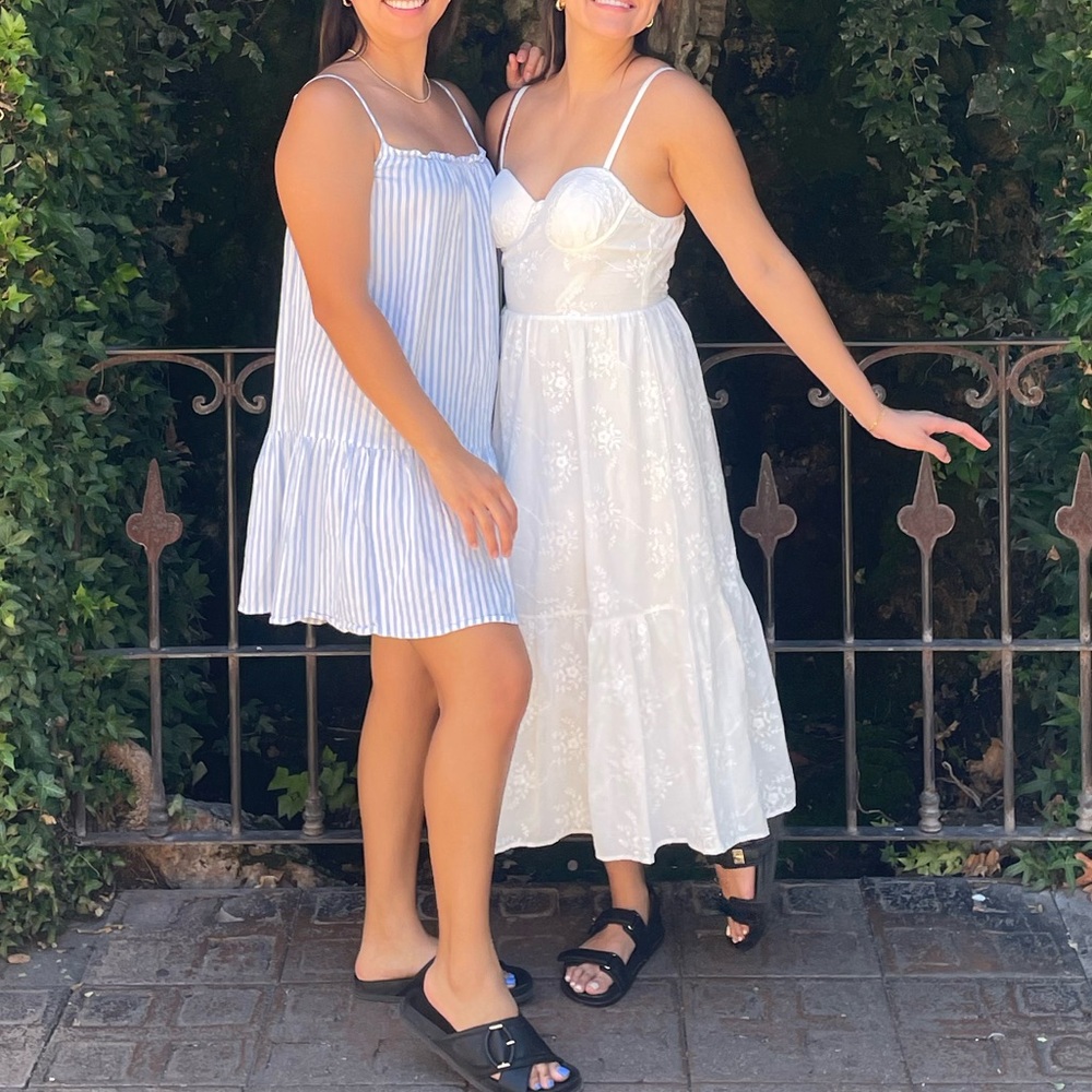 Windsor White Lace Midi Dress